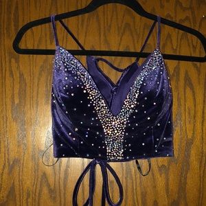 Jovani two piece: shorts and corset top!